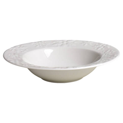 Snowflakes Large Rim Soup Bowl