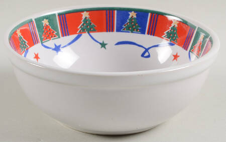 Christmas Ribbons Individual Soup/Salad Bowl