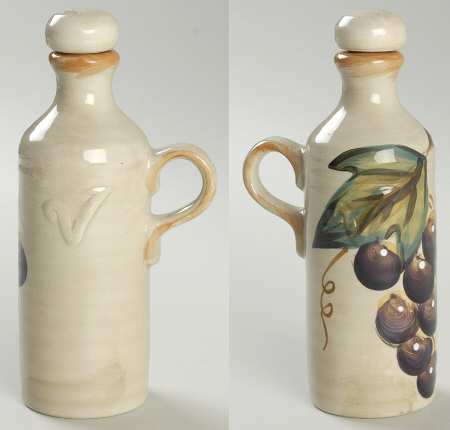 Napa (No Words, Grapes) Vinegar Cruet and Stopper