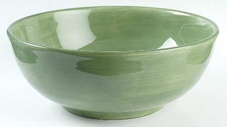 Espana Sage Dark Green (Round) 11" Large Salad Serving Bowl