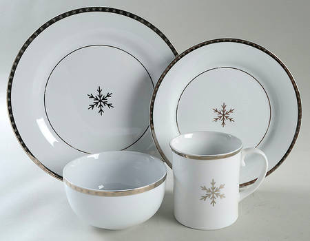 Arctic Solstice Snowflake 4 Piece Place Setting