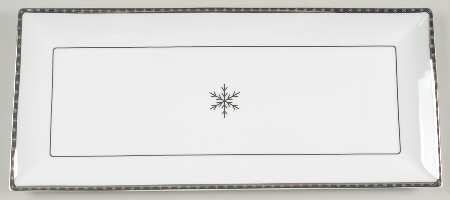 Arctic Solstice Snowflake 18" Rectangular Serving Platter