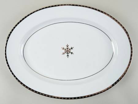 Arctic Solstice Snowflake 16" Oval Serving Platter