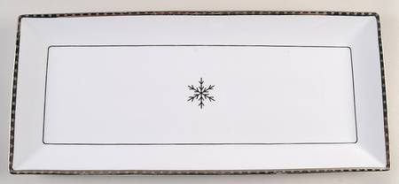 Arctic Solstice Snowflake 17" Rectangular Serving Platter