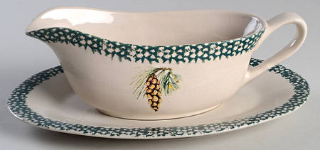 Evergreen Gravy Boat & Underplate
