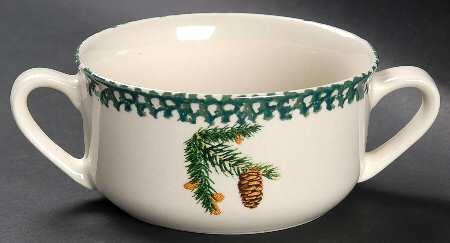 Evergreen Flat Cream Soup Bowl