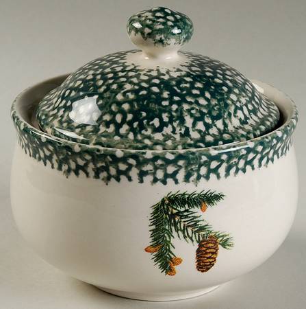 Evergreen Sugar Bowl & Lid