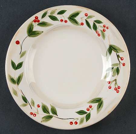 Holly Berry Salad/Dessert Plate