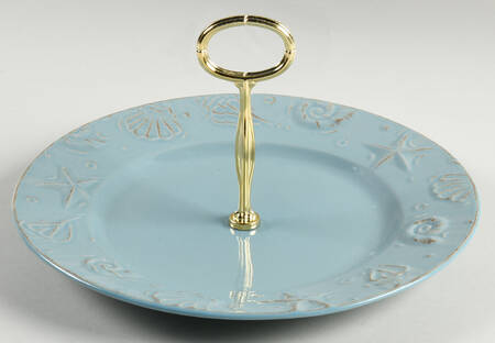 Cape Cod Round Serving Plate with Center Handle (Dp) Hc
