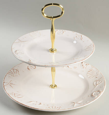 Hampton 6 5/8"-10"  2 Tiered Serving Tray (Dp, Sp) HC