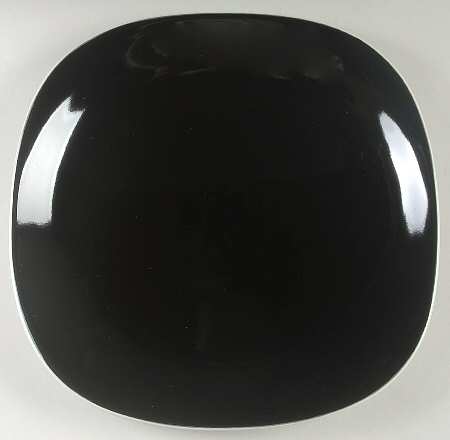 Duo Quadro Black Salad Plate