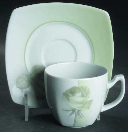 TFP1 Flat Cup & Saucer Set by Tiara Fine Porcelain