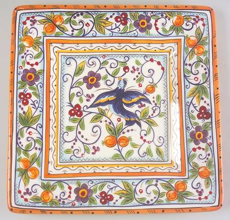 Villa Paradiso Square Dinner Plate
