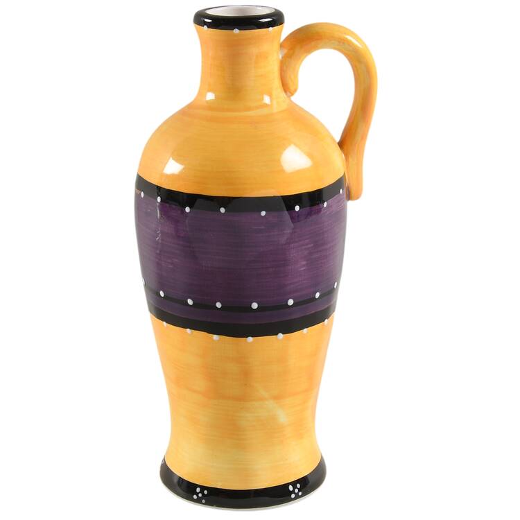 Bohemian Stripe Vinegar Jar No Drizzle Spout