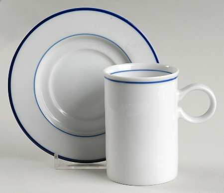 Mesa Royal Blue Flat Demitasse Cup & Saucer Set