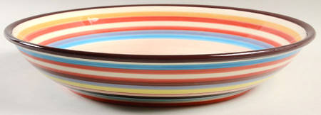 Sedona Stripe 13" Shallow Round Bowl