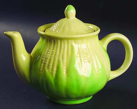 Maizeware Green and Yellow Teapot & Lid by Terrace