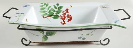 Wild Garden 14" Rectangular Baker W/Metal Stand