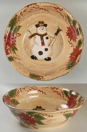 Snowstorm 13" Round Serving Bowl