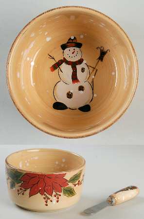 Snowstorm Dip Bowl & Spreader Set