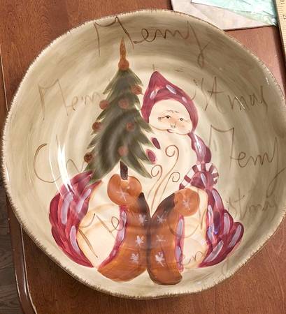 Old World Santa 14" Pasta Serving Bowl