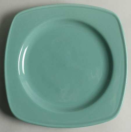 Cabana Teal Square Salad Plate by Tabletops Unlimited