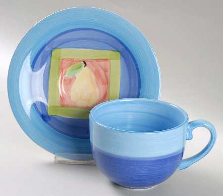 Fruit Patch Flat Cup & Saucer Set