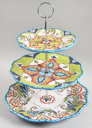 Bocca 3-Tiered Serving Tray (DP, SP, BB)