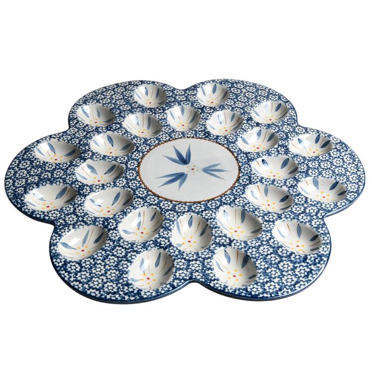 Old World Blue Deviled Egg Plate by Temp-Tations