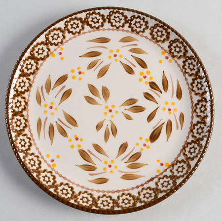 Old World Brown Coupe Salad Plate