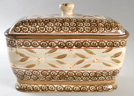 Old World Brown Bread Box & Lid