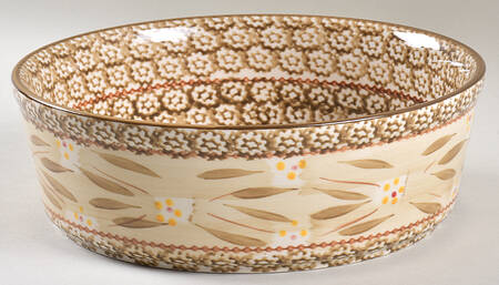 Old World Brown 9" Round Baker