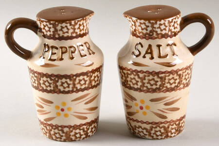 Old World Brown Salt & Pepper Set
