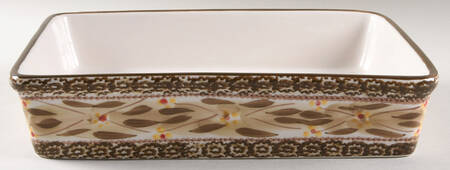 Old World Brown 12" Rectangular Baker