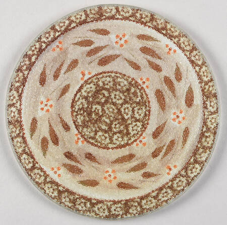 Old World Brown Glass Trivet for 9" Round Baker