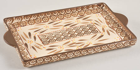 Old World Brown 13" Rectangular Tray