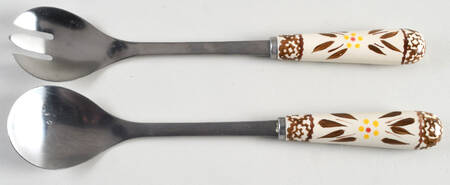 Old World Brown (2 Piece) Salad Set with Stainless Bowl