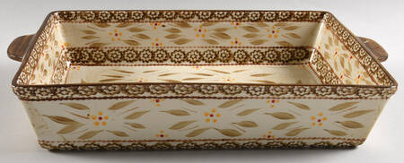 Old World Brown 15" Rectangular Baker