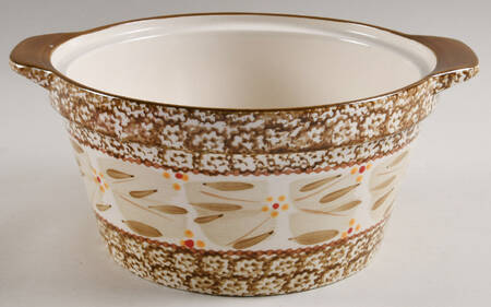 Old World Brown 2.5 Qt Round Casserole No Lid