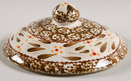 Old World Brown Lid for 1 Qt Round Casserole