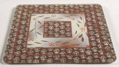 Old World Brown Glass Trivet for 8" Square Baker
