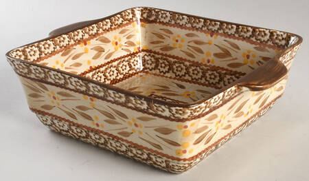 Old World Brown 9" Square Baker