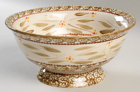 Old World Brown Ceramic Colander