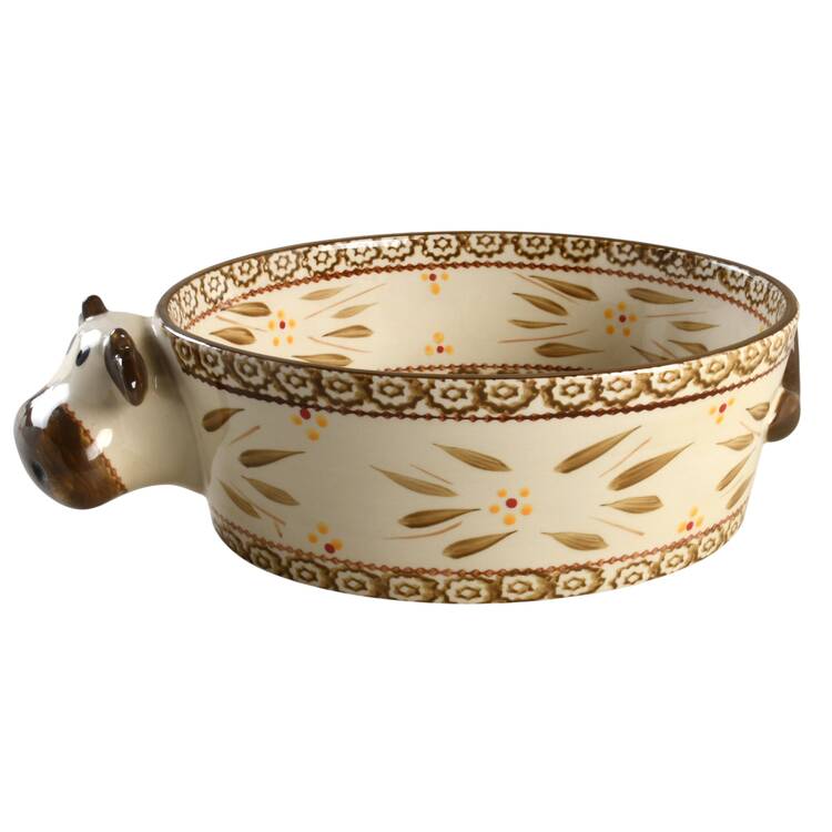 Old World Brown 2.5 Quart Oval Covered Casserole No Lid