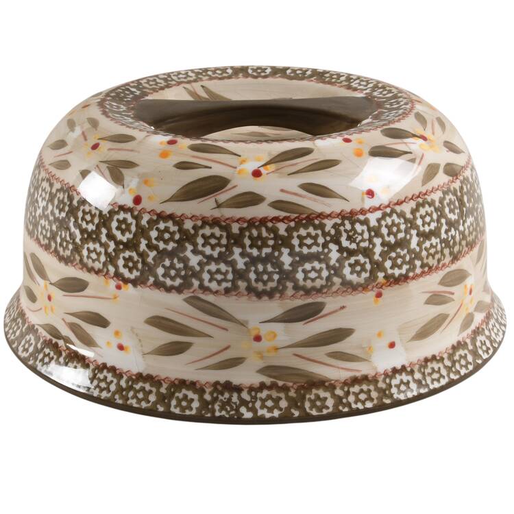 Old World Brown Cake Dome/Bowl for Convertible Set