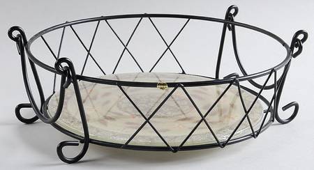 Old World Brown Glass Trivet for 10" Round Baker
