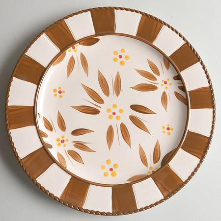 Old World Brown Dinner Plate by Temp-Tations
