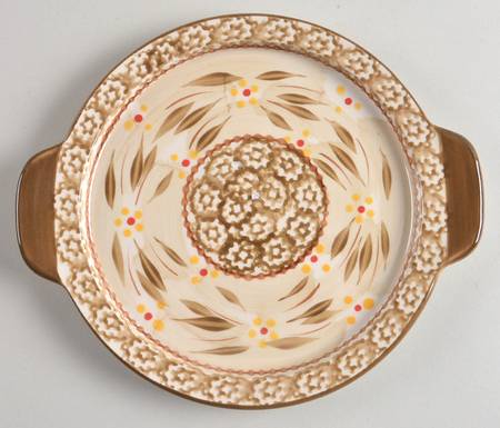 Old World Brown 8" Round Lid-It (Trivet,Tray,Baker Lid)