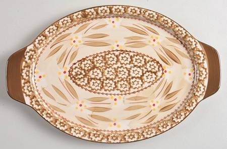 Old World Brown 10" Oval Lid-It (Trivet,Tray,Baker Lid) by Temp-Tations