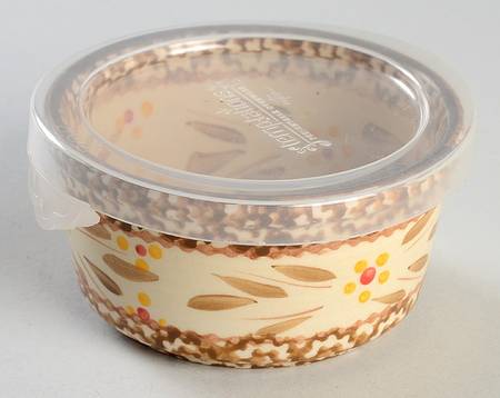 Old World Brown Ramekin & Plastic Lid
